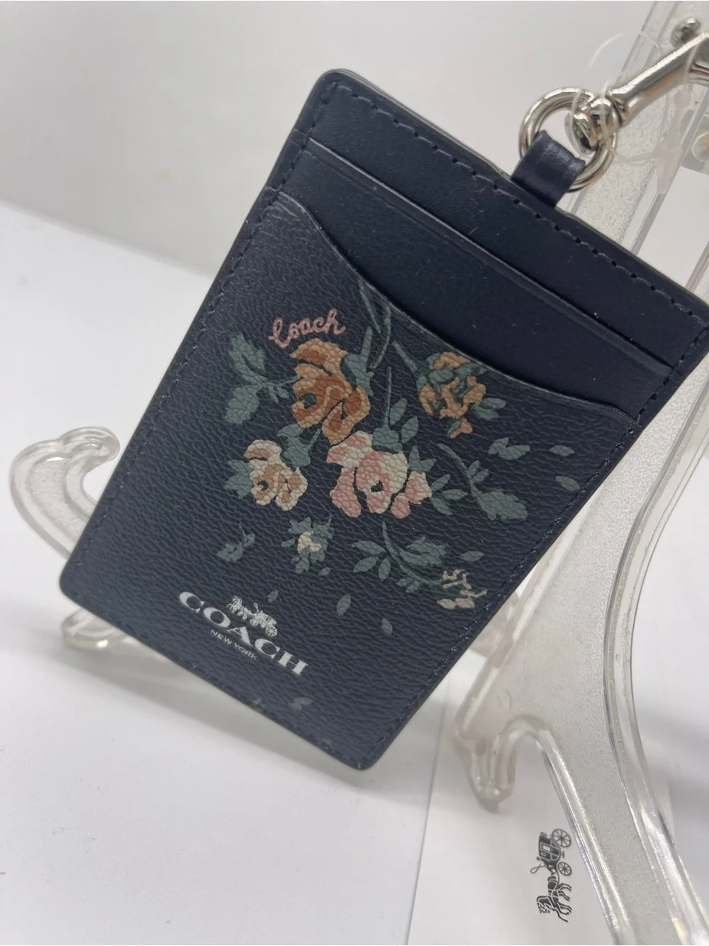 Coach Mini Skinny Crossgrain Leather Id Card Zip Closure Case M/Taupe NWT
